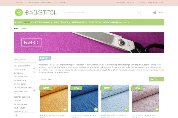 Backstitch Fabric & Haberdashery